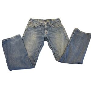 Ariat M5 Low Rise Buffalo Nickel Straight Relaxed Distressed Jeans Size 32/34
